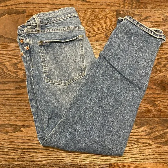 Gap Jeans | High Rise Cheeky Straight Jeans Light Indigo | Women's Size 27 Reg - Picture 5 of 5